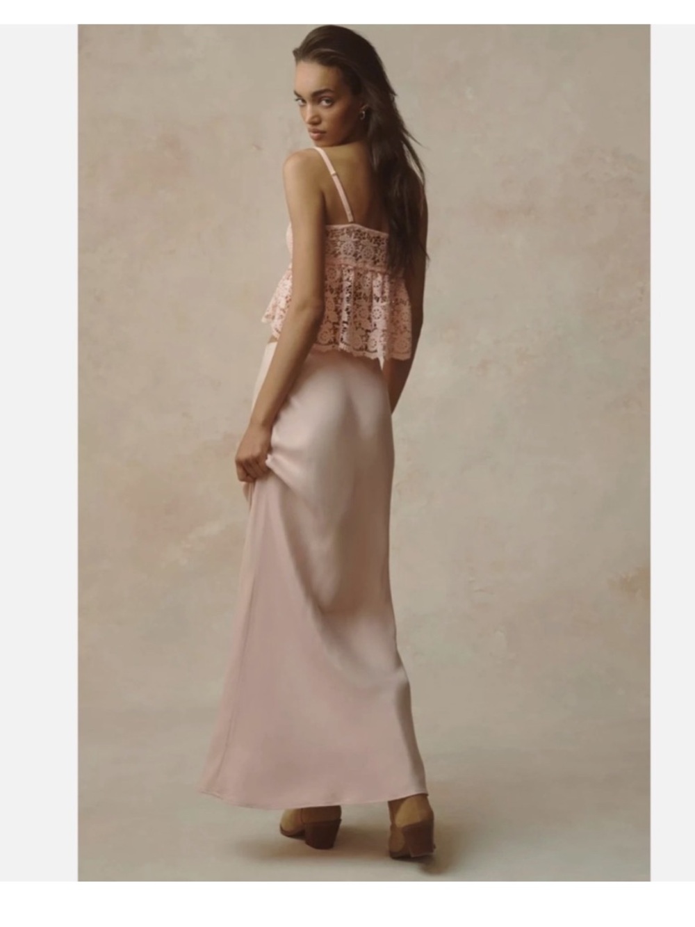 Anthropologie Soft Blush Maxi Slip Skirt - Picture 3 of 5